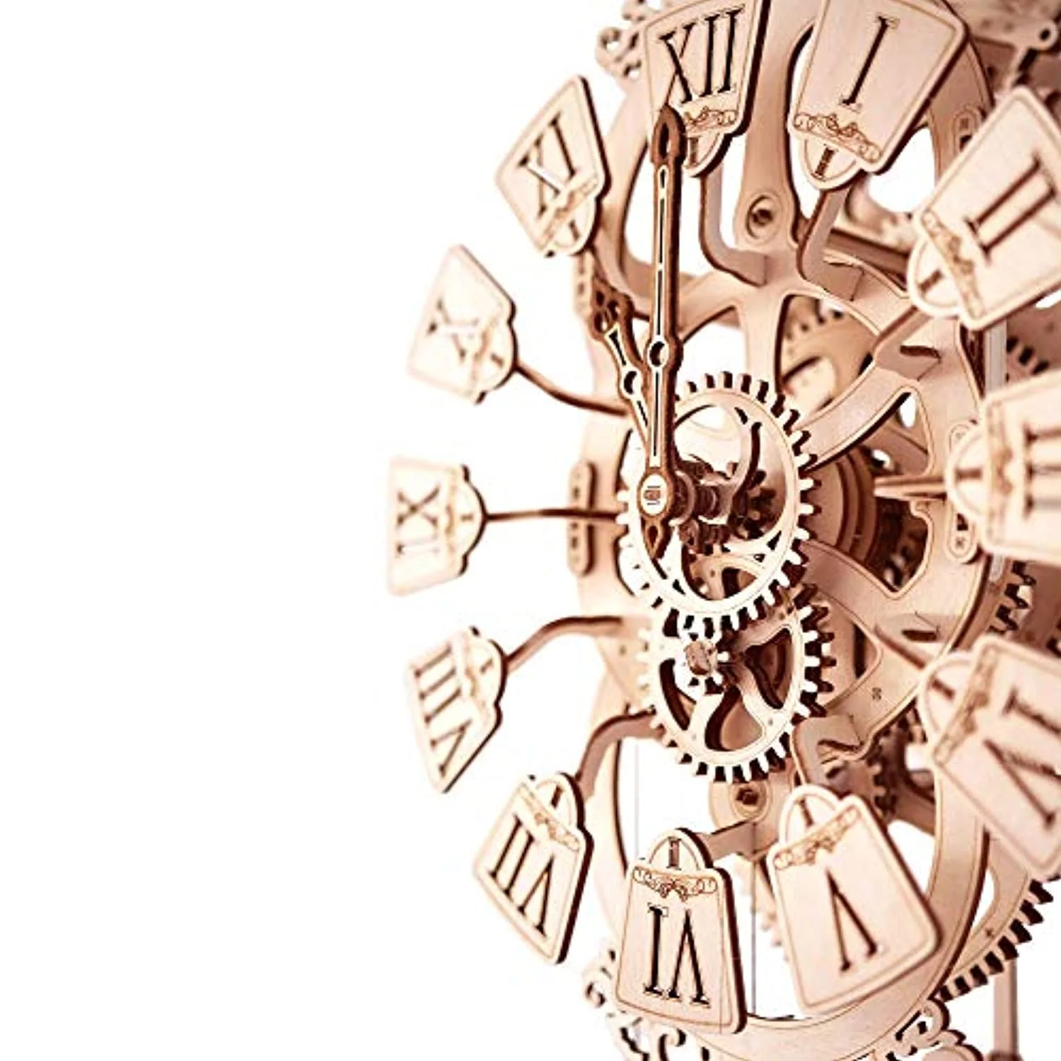 Pendulum Wall Clock Kit to Build, Wooden DIY 3D Wooden Puzzle