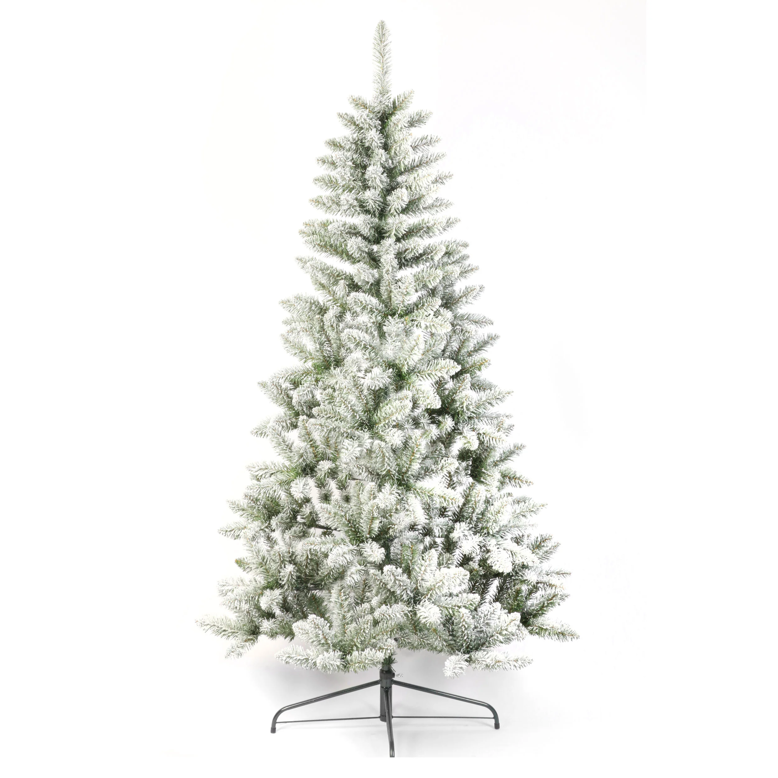 Neo Christmas Tree Artificial 7-Foot Half Slim Snow Flocked