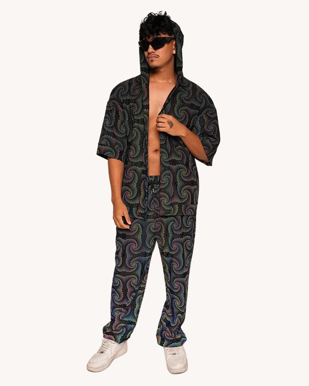 Waking Vision Rainbow Reflective Hooded Robe