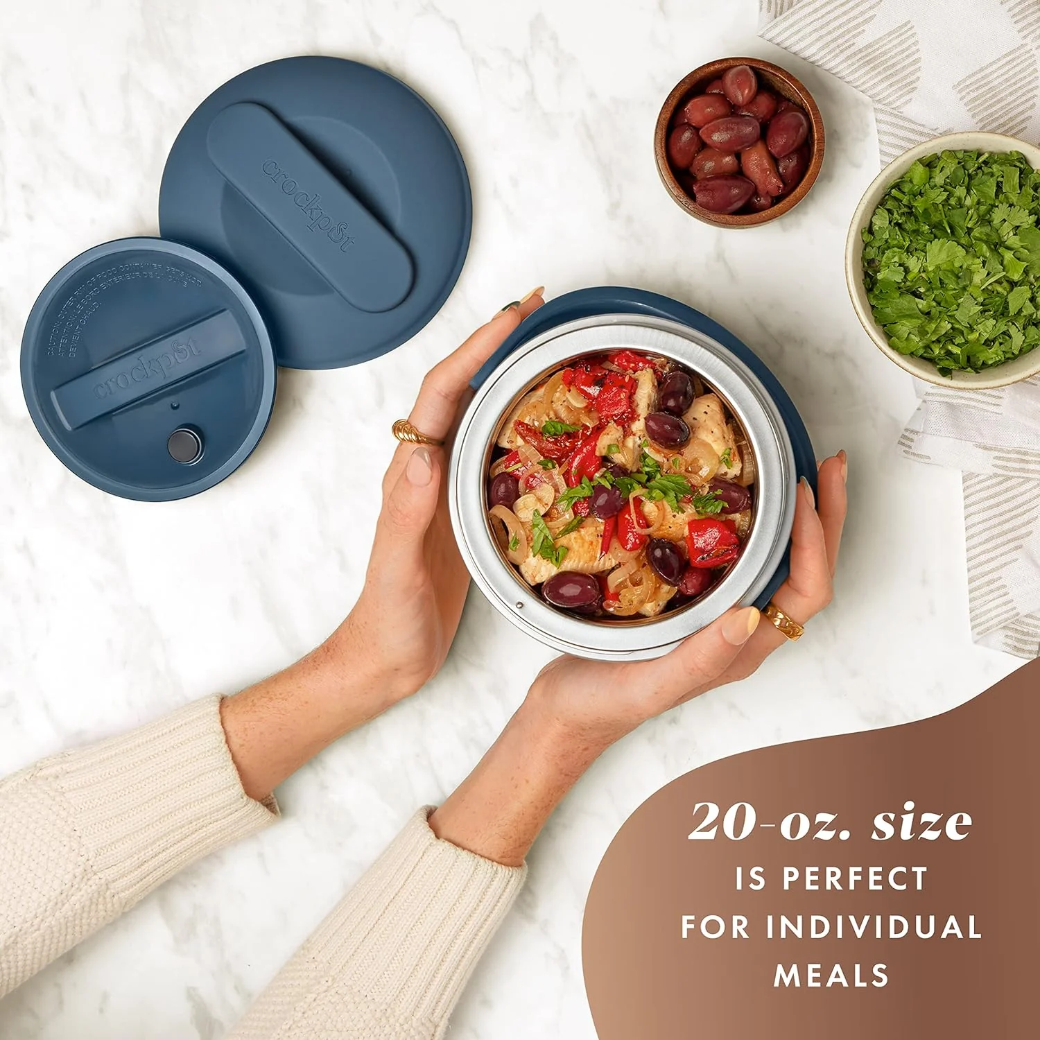 Electric Lunch Box, 20oz Food Warmer, Spill-Free, Dishwasher-Safe, Warm & Travel-Ready