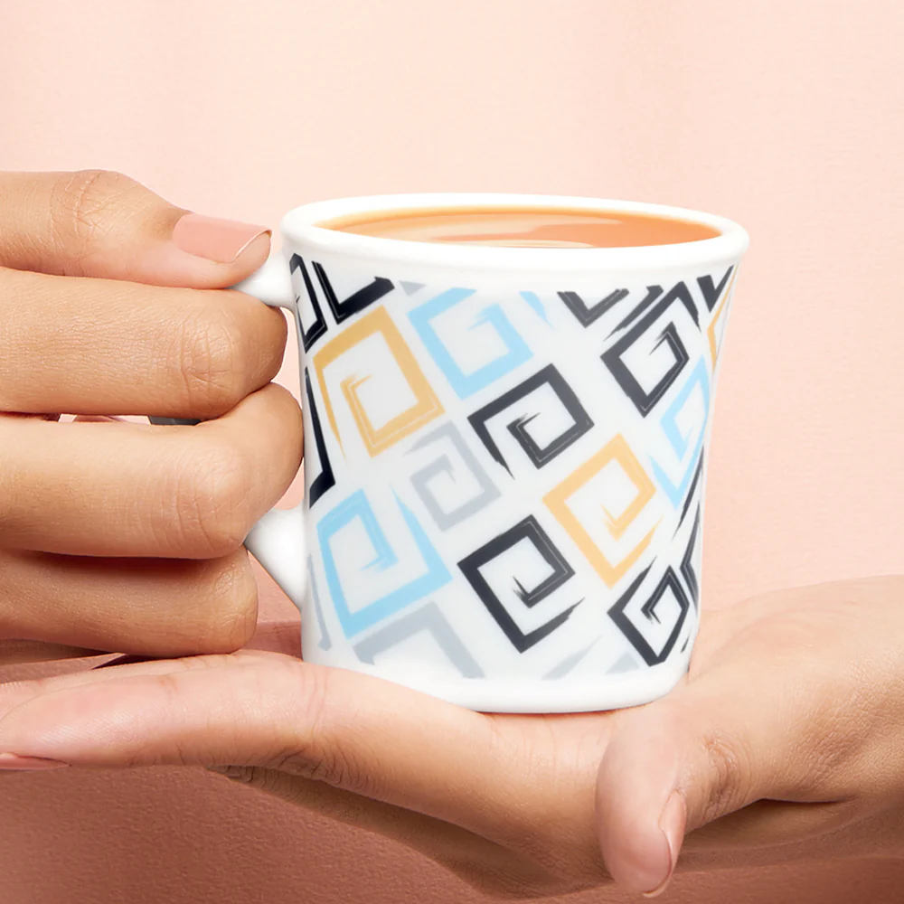 Larah by Borosil Crysta Ember Mug Set, 100ml x 6