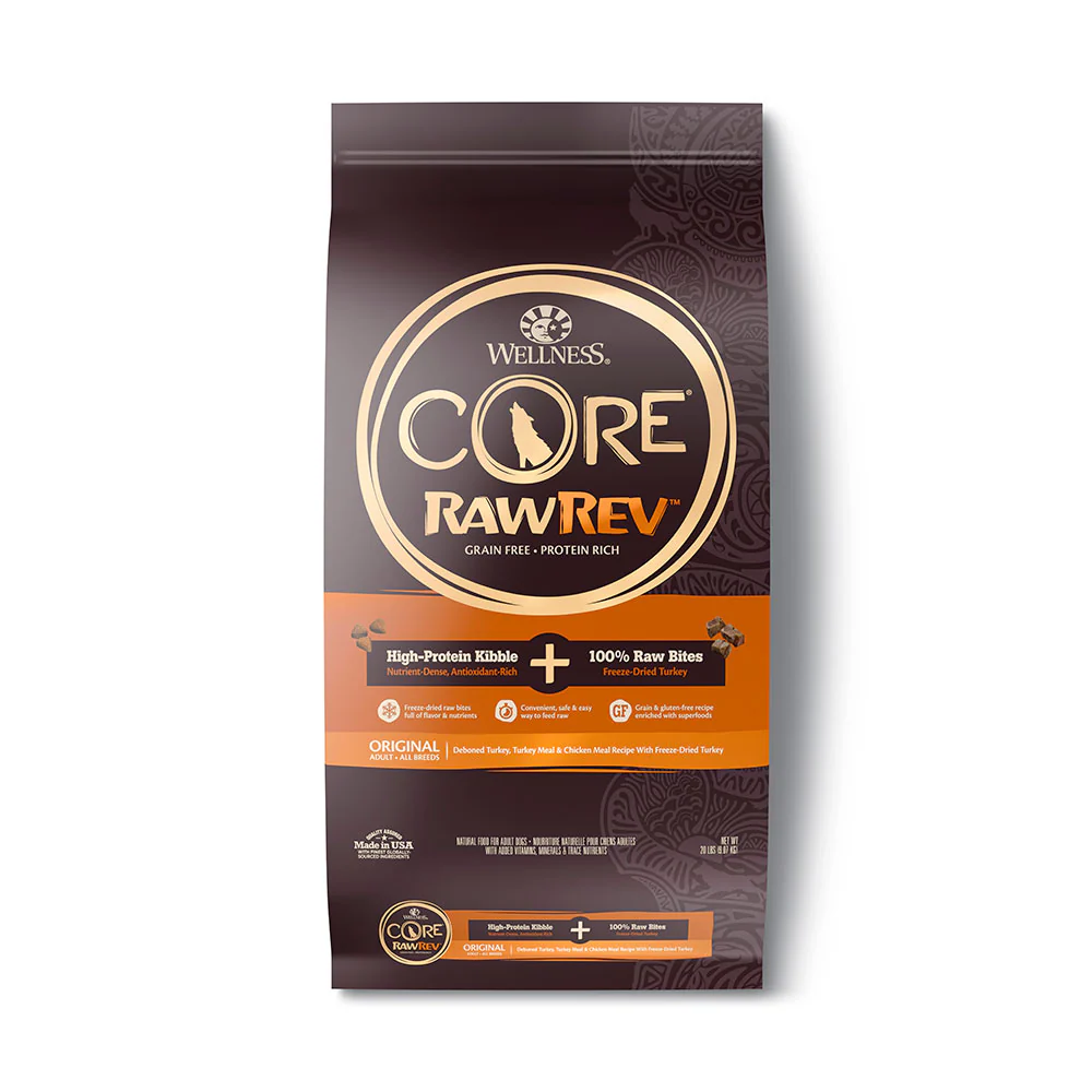 Wellness® Core® RawRev™ Grain Free Original Deboned Turkey, Turkey Meal & Chicken Meal Recipe Dog Food 20 Lbs