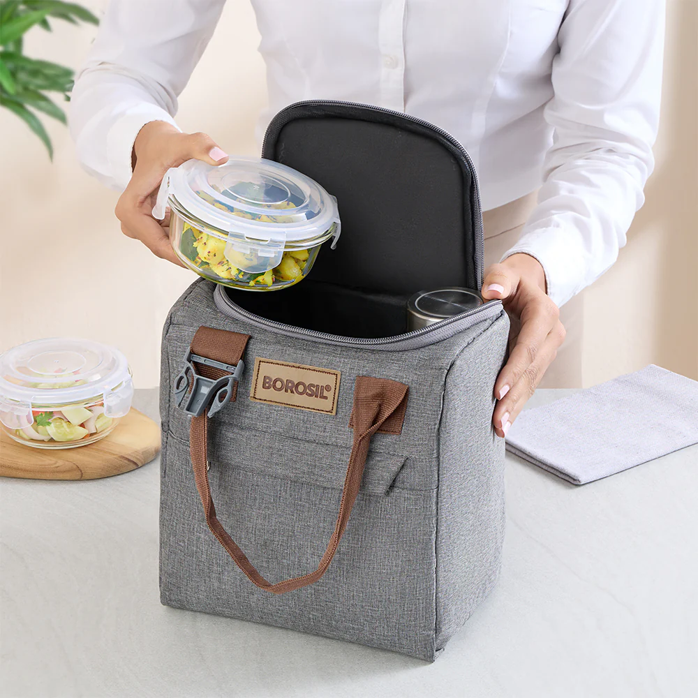 Borosil Pro Lunch Box Set, 400ml x 3 (+) 550ml x 1