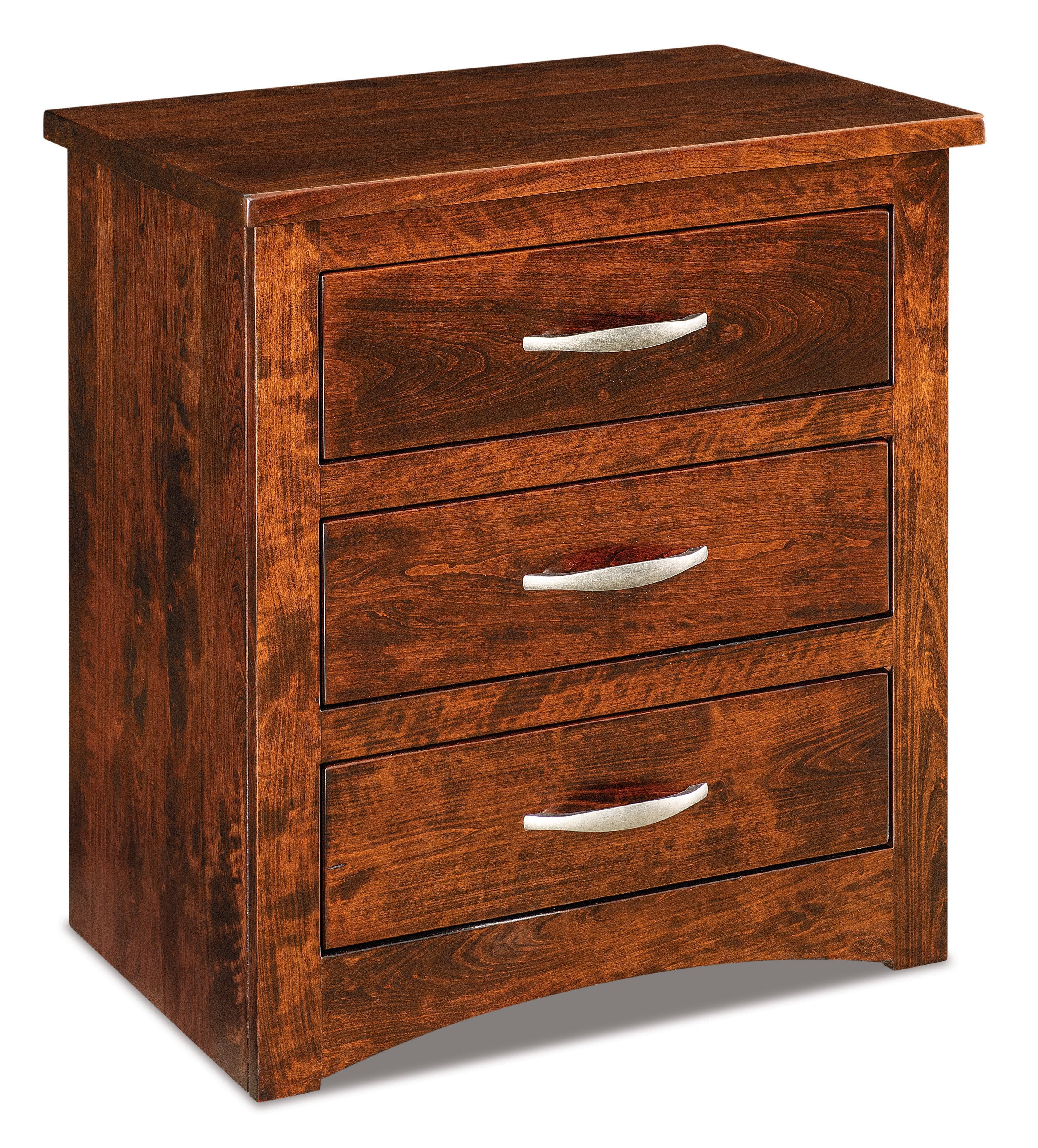Amish Denver Three Drawer Nightstand