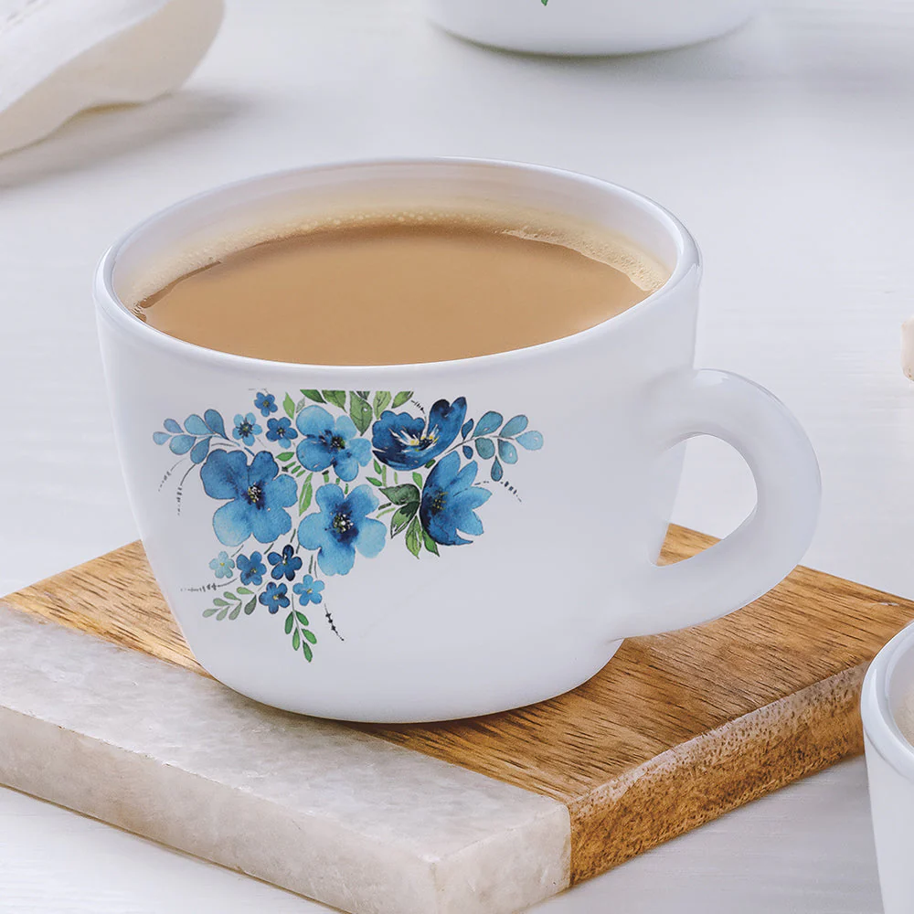 Larah by Borosil Pansy Cup Set, 140ml x 6