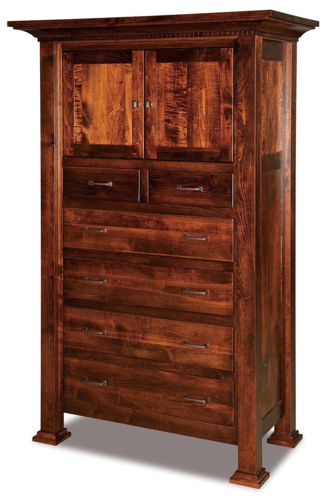 Amish Empire Six Drawer Two Door Armoire