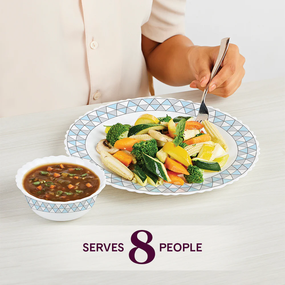 Larah by Borosil Weave Dinner Set, 36 pc