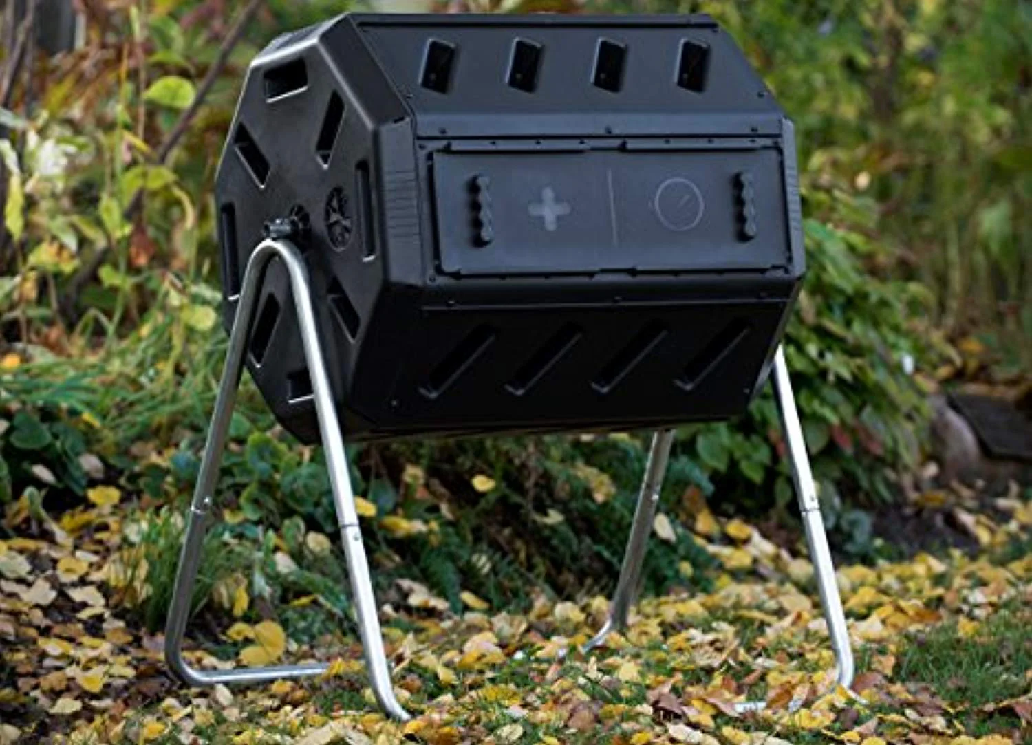 Tumbling Composter, Dual Chamber 37 Gallon