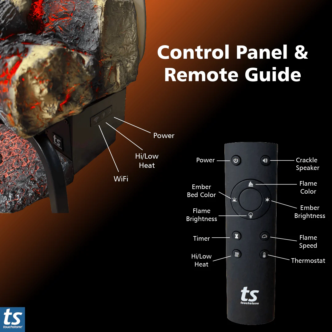 BurnBrite 22 Inch Smart Electric Log Insert