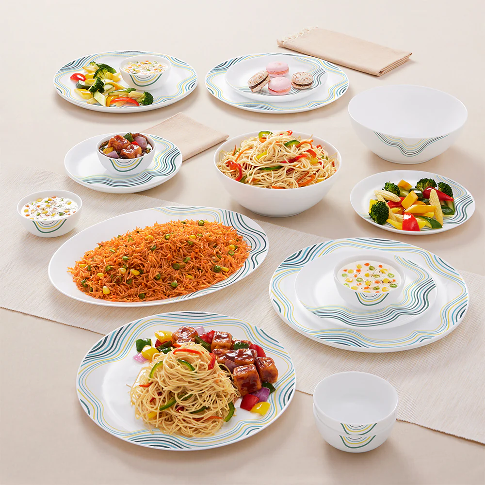 Larah by Borosil Mia Dinner Set, 21 pc