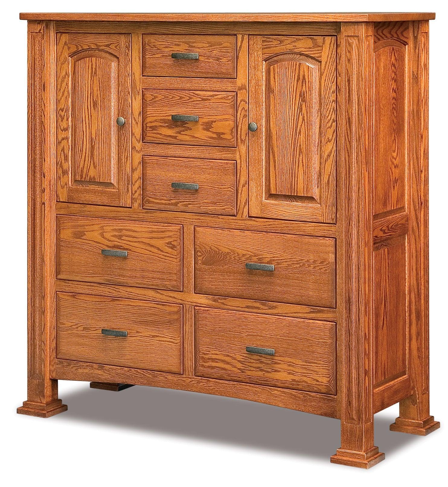 Amish Lexington Seven Drawer Two Door His & Hers Chest