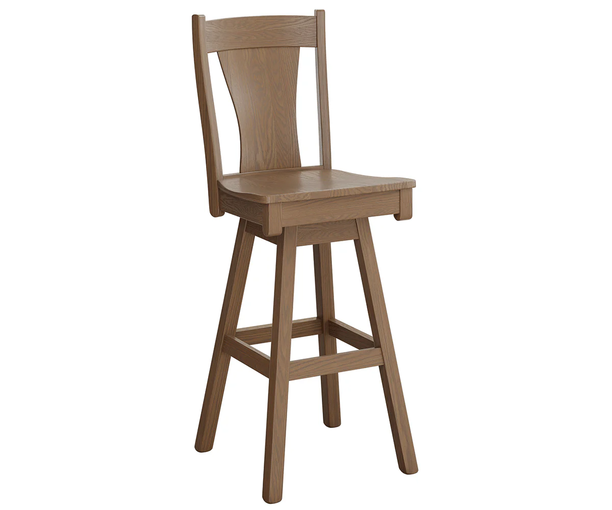 Amish Ashville Swivel Bar Chair
