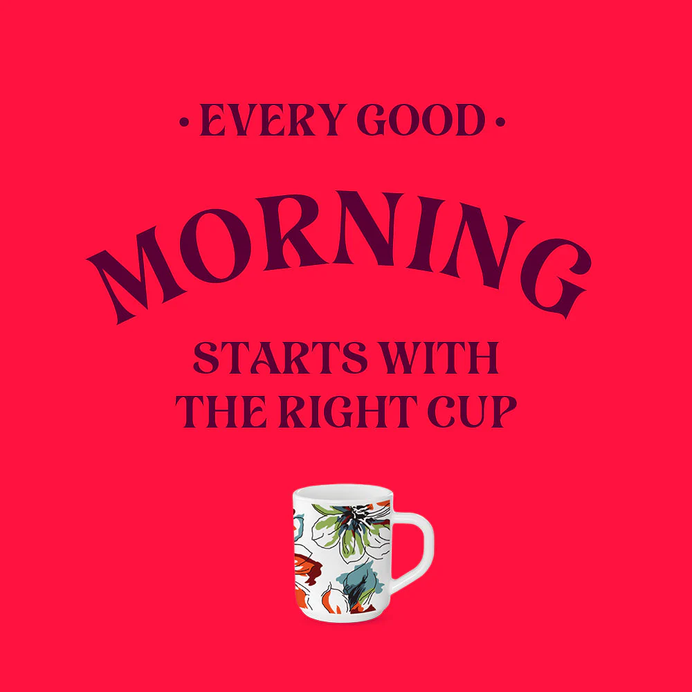 Larah by Borosil Bali Mug Set, 240ml x 2