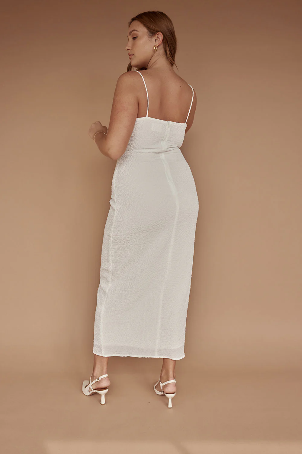 SAMPLE-Charlina Midi Dress - White