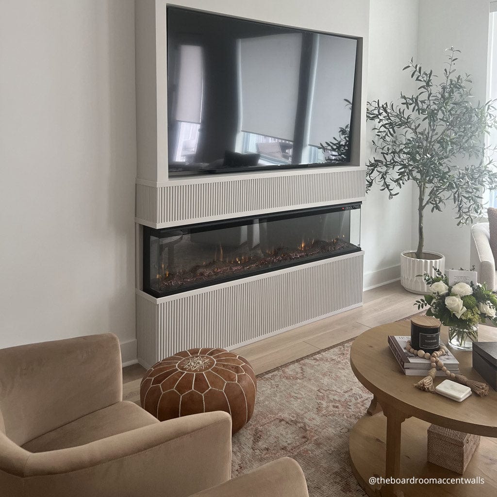 Sideline Infinity Pro 84 Inch 3 Sided Recessed Smart Electric Fireplace 80066