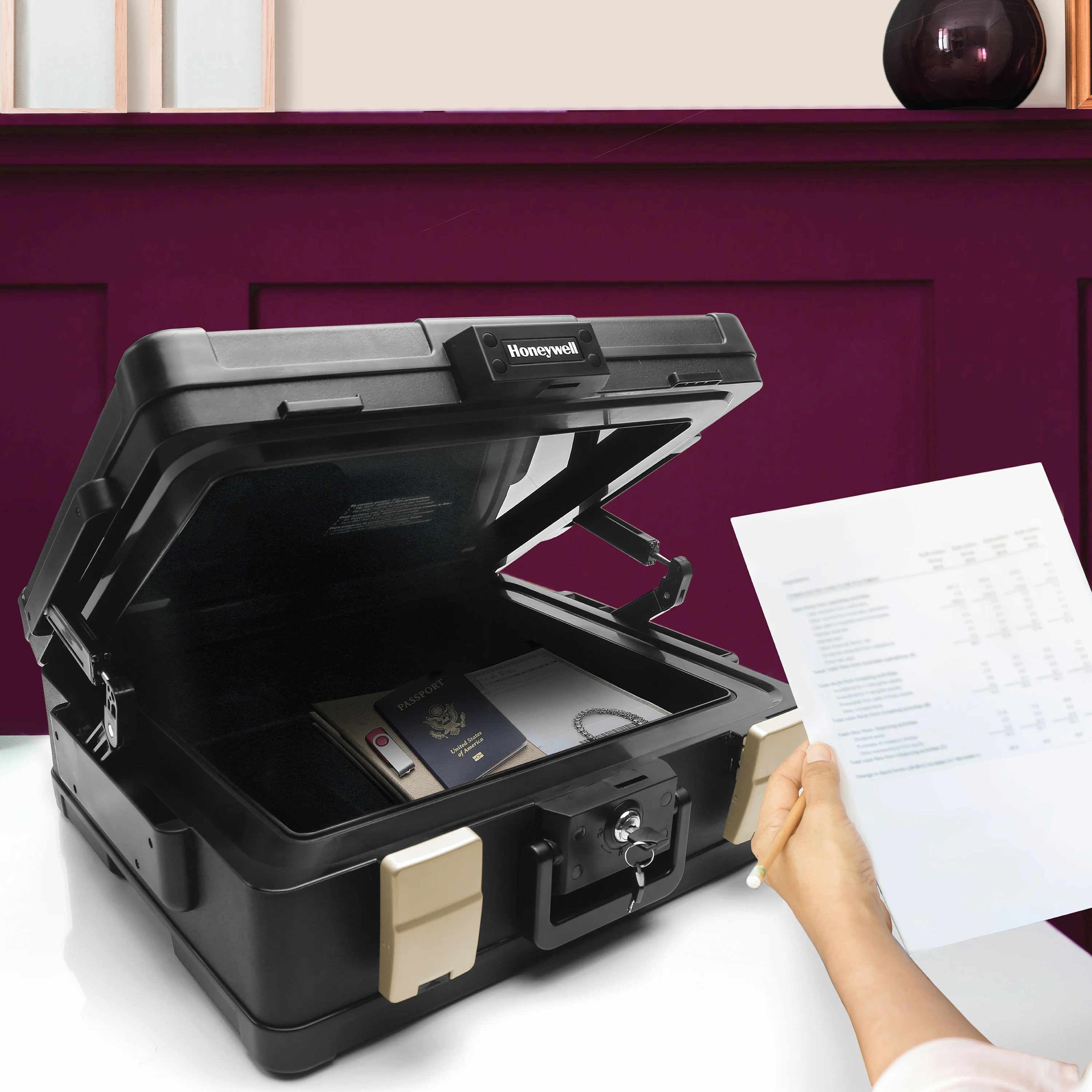 Honeywell 1104 Large One Hour Fire & Water Security Chest