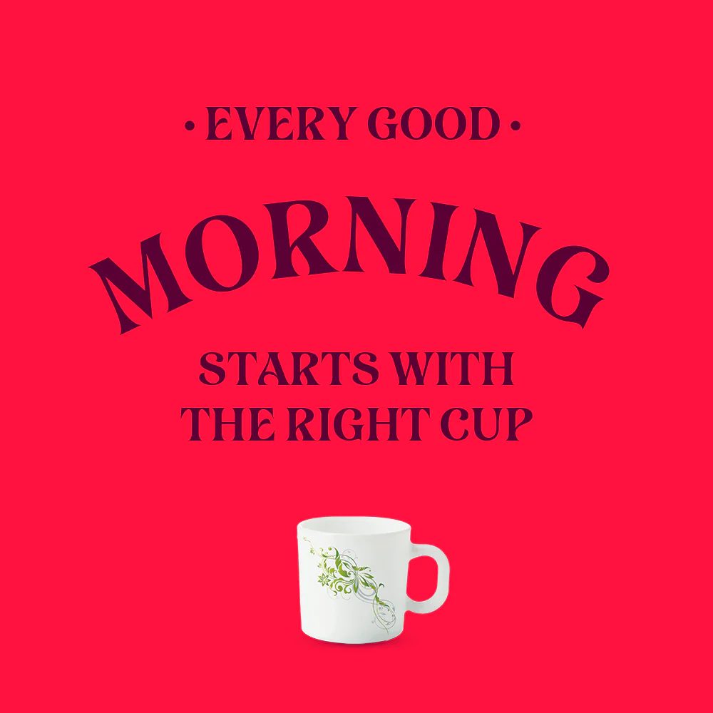 Larah by Borosil Erba Mug Set, 100ml x 6