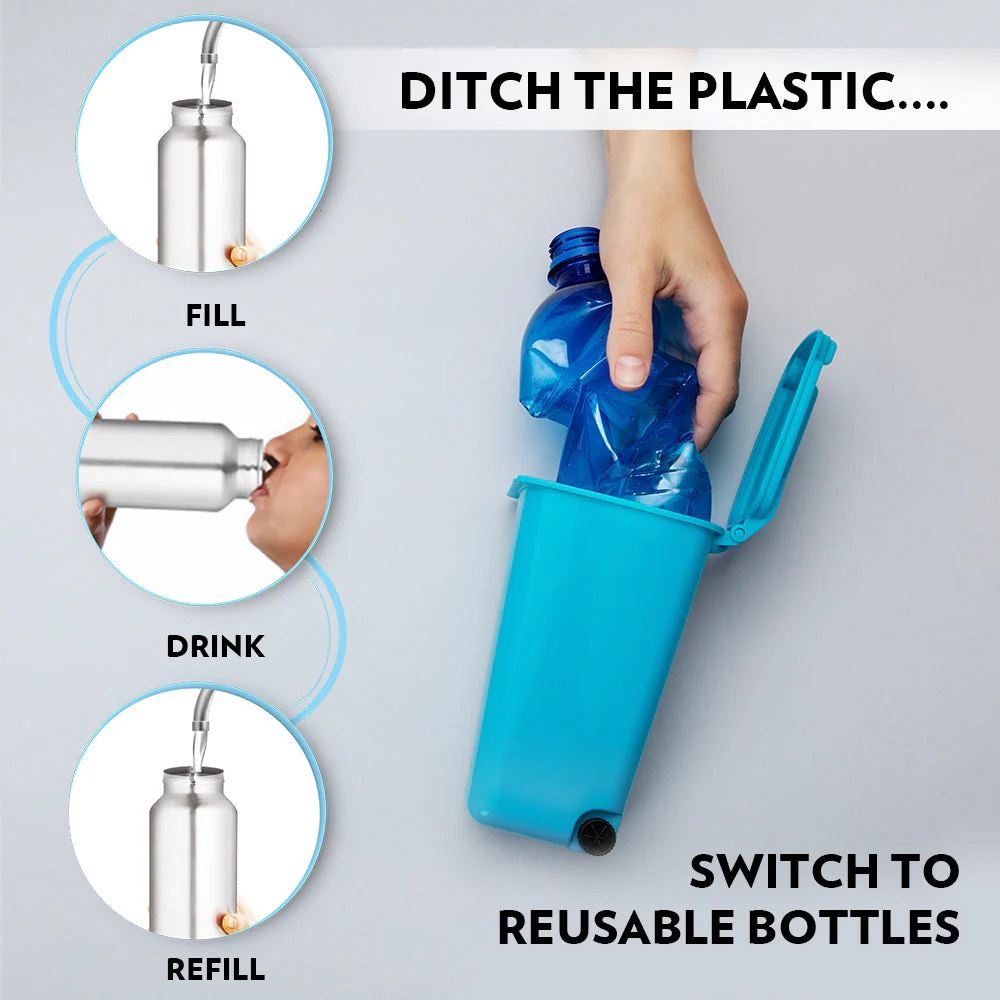 Borosil Aquaslim Bottle, 1L