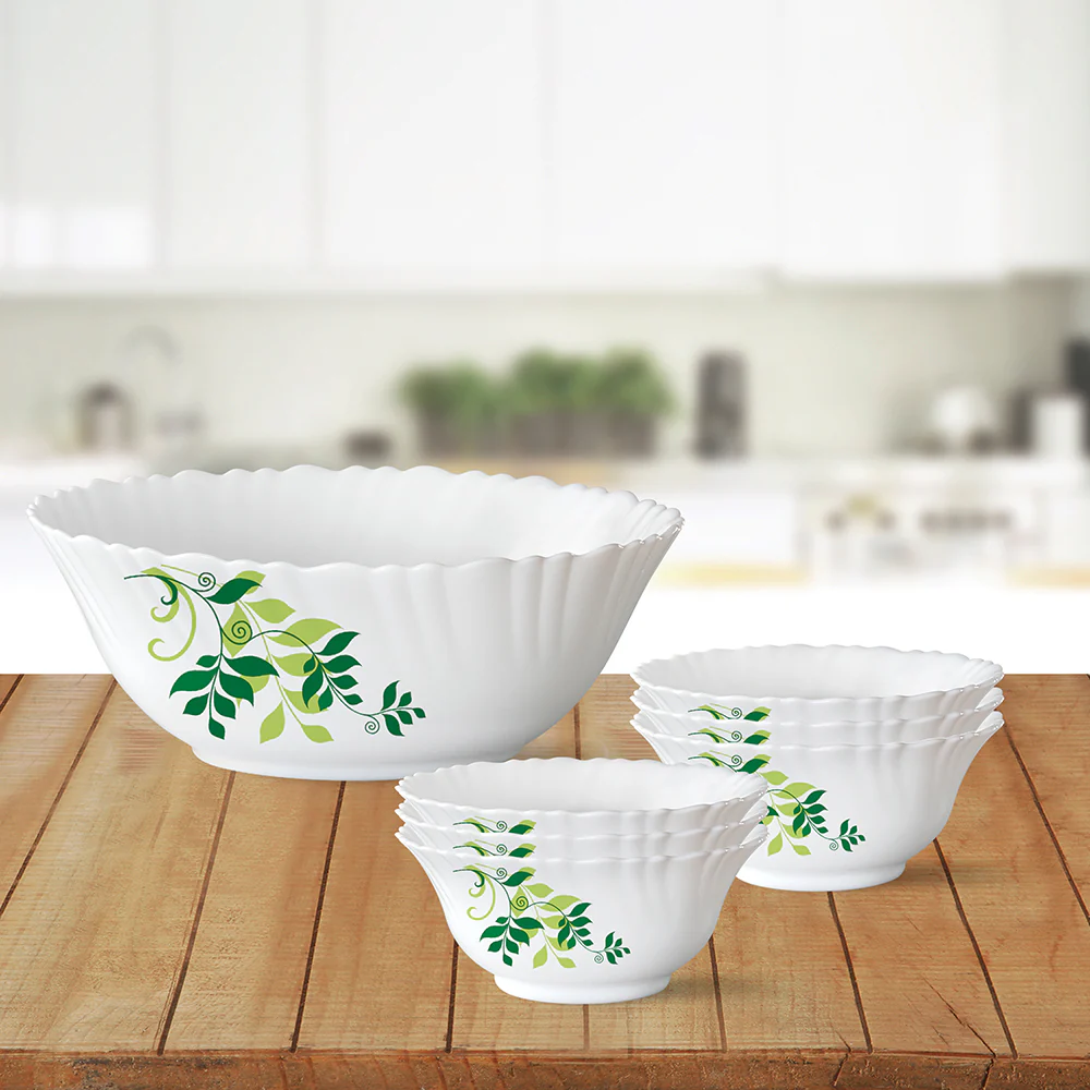 Larah by Borosil Fern Pudding Set, 7 pc (Small)