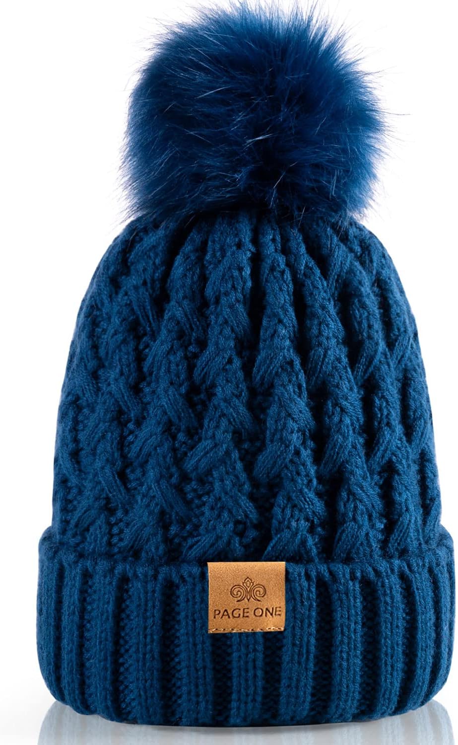 Winter Beanie Crossed Cap Soft Warm Hat, 2 Caps Onesize