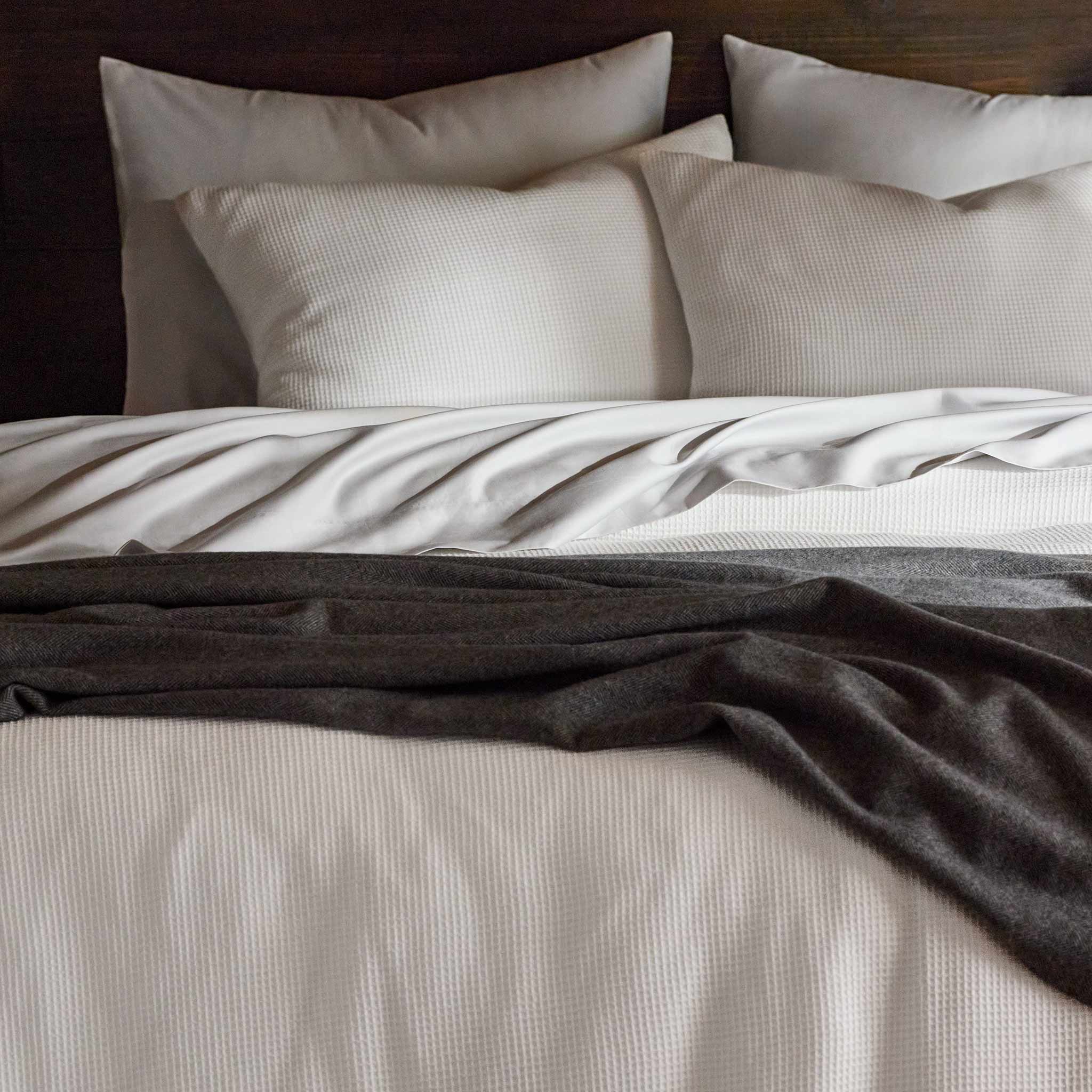 Micro Waffle Sham Set