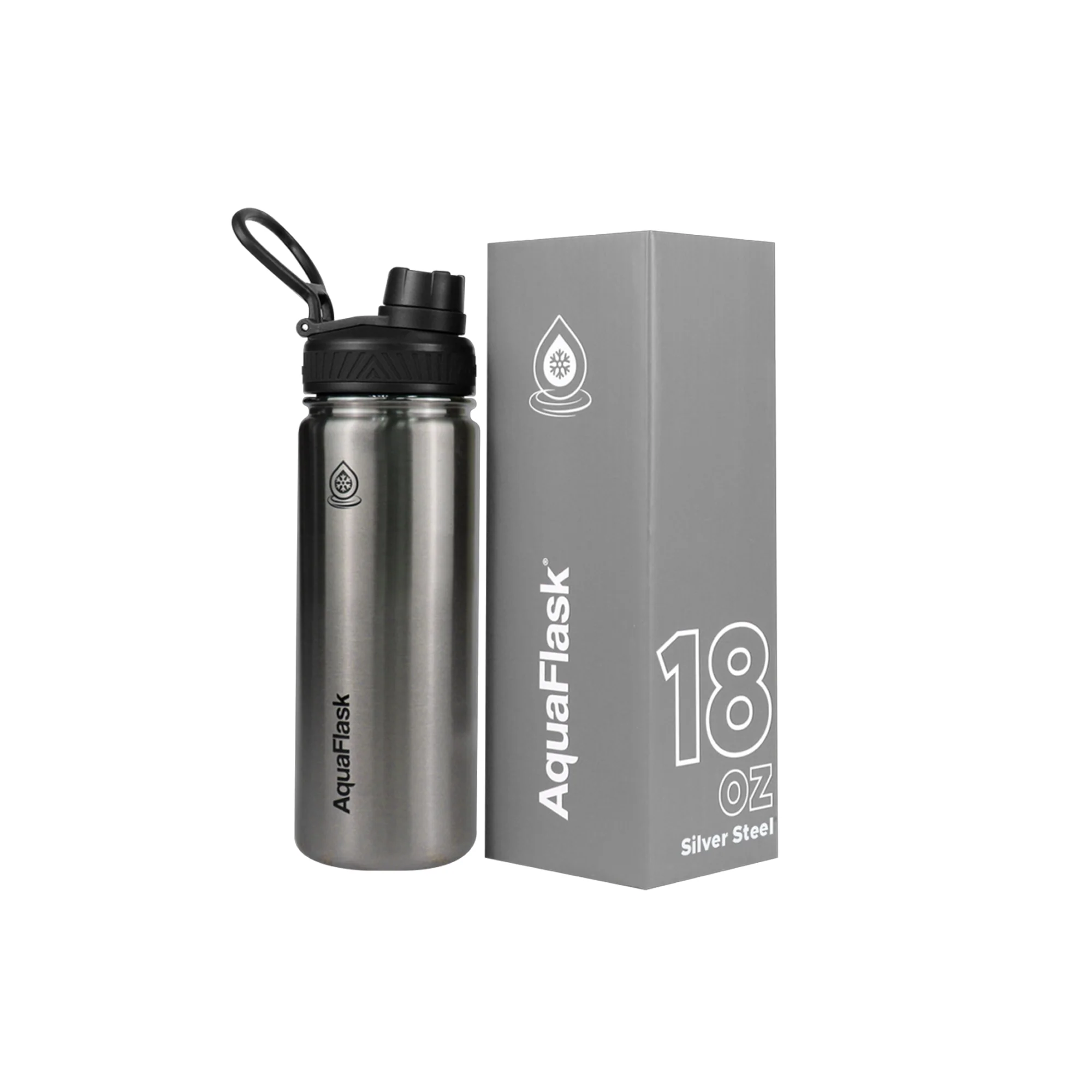 Aquaflask 532ml Flask Silver Steel