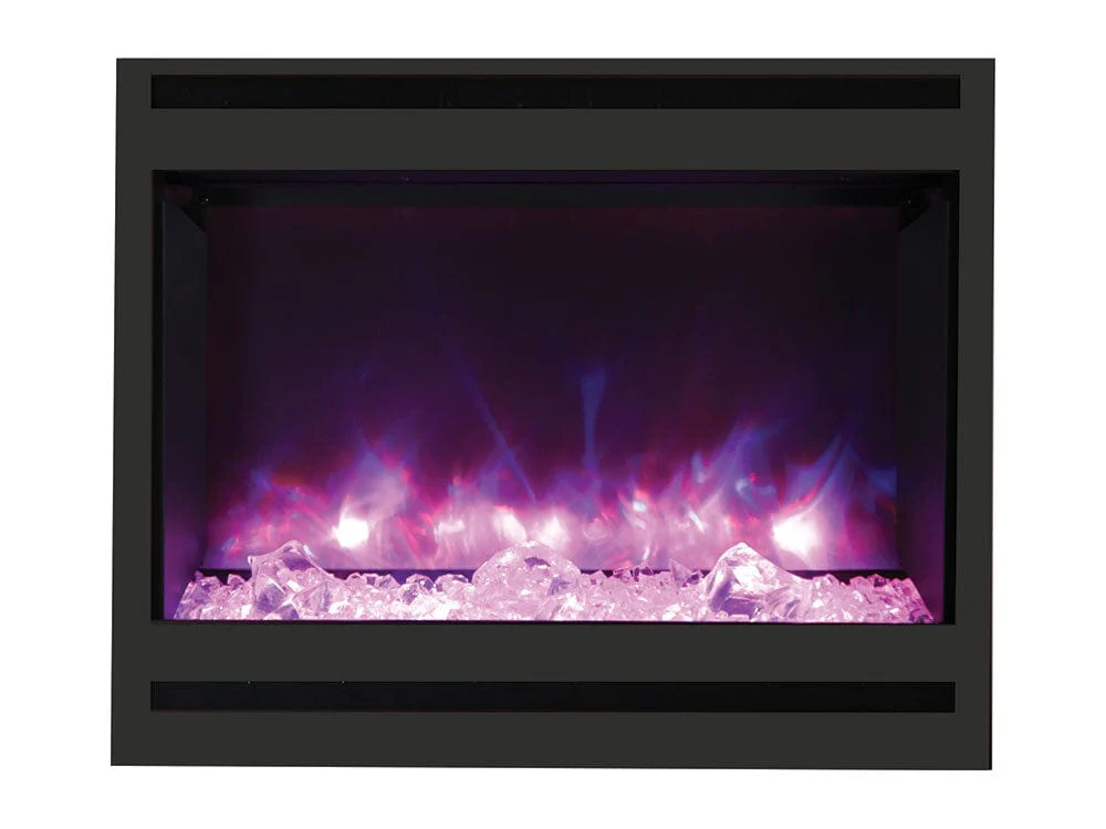 Amantii Zero Clearance Series Square 31-In Built-In Electric Fireplace