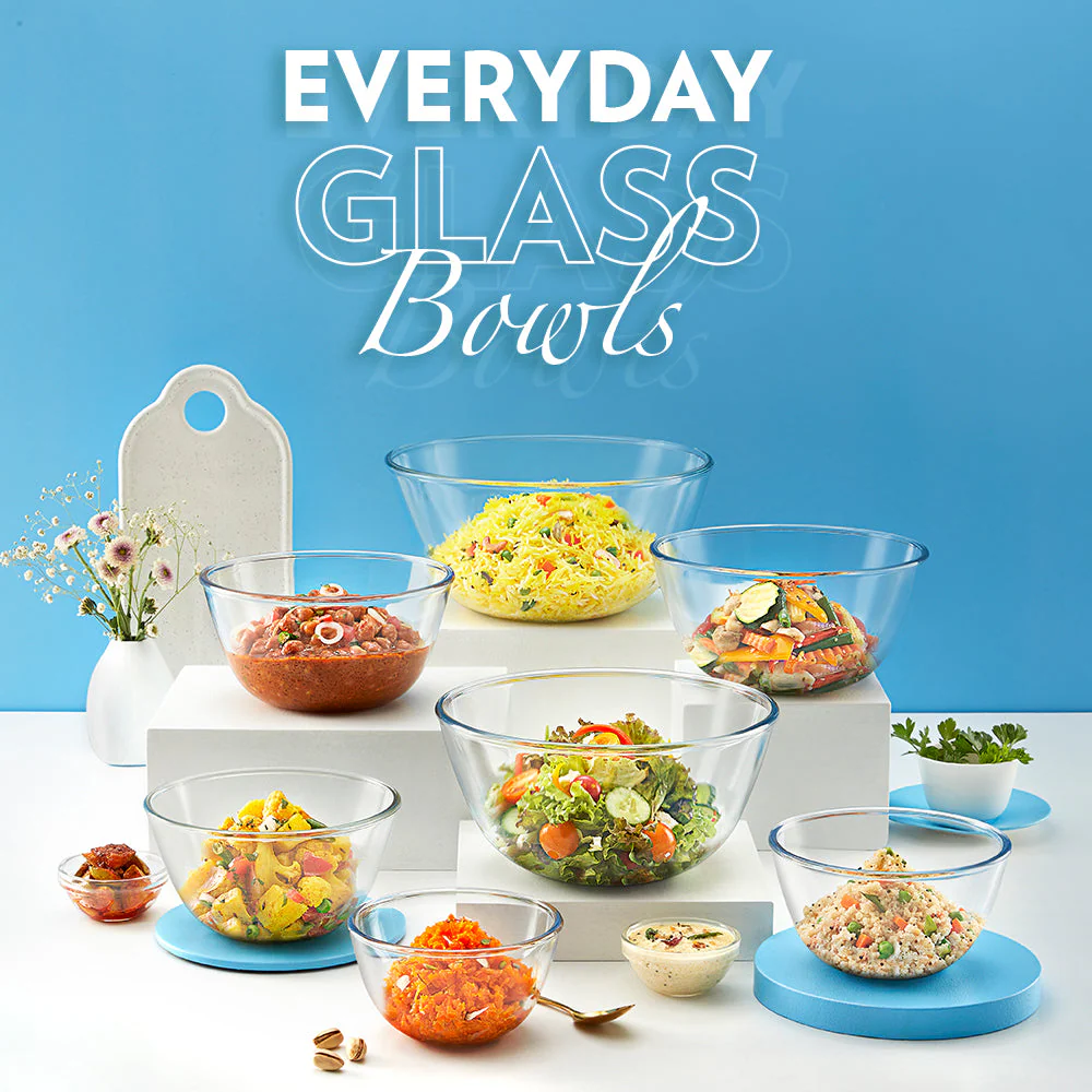 Larah Everyday Glass Bowls, 750ml