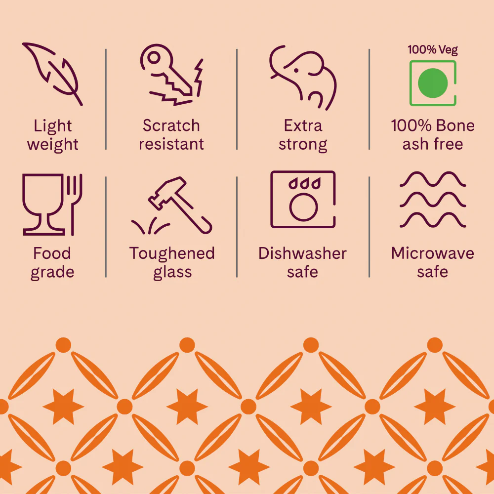 Larah by Borosil, Taj Dinner Set, 19 pc