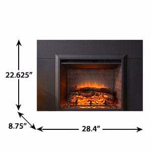 GreatCo 29-In Electric Fireplace Insert & 42-In Flush Mount Conversion Kit