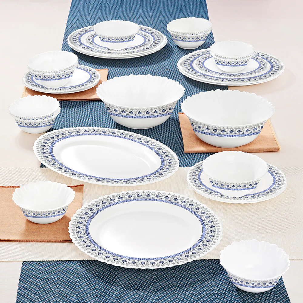 Larah by Borosil Ocean Dinner Set, 27 pc