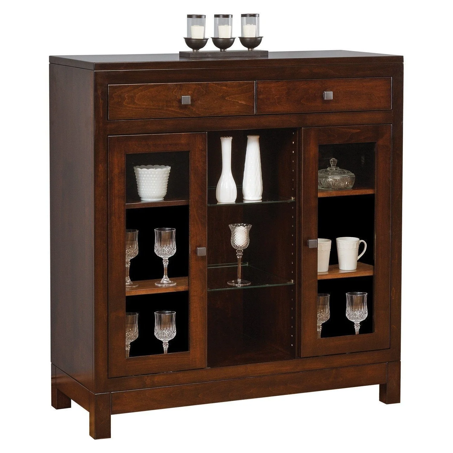 Amish Hampton Small China Cabinet