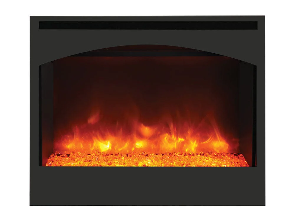 Amantii Zero Clearance Series Arched 31-In Built-In Electric Fireplace - ZECL-31-3228-STL-ARCH