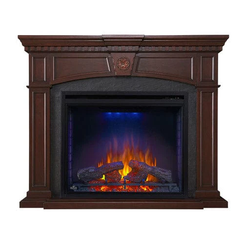 Harlow Electric Fireplace Mantel Package in Mahogany