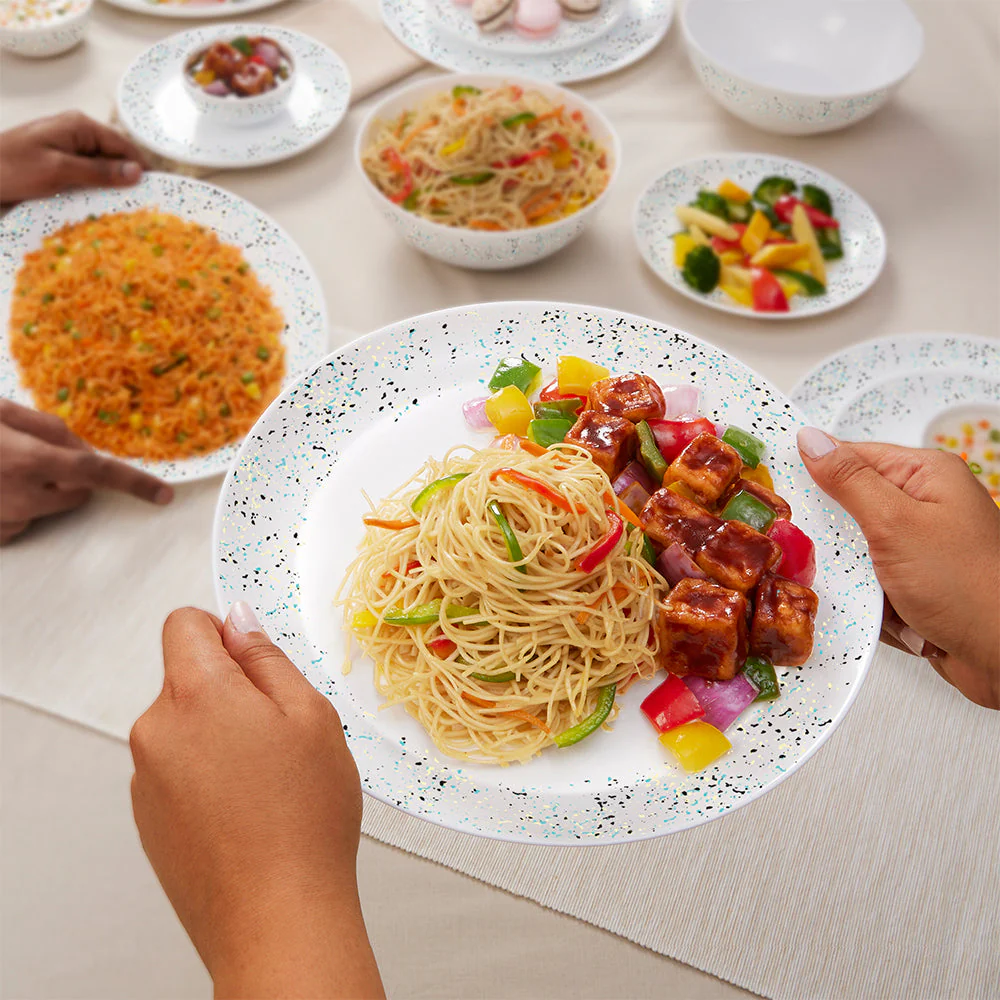 Larah by Borosil Riva Dinner Set, 10 pc