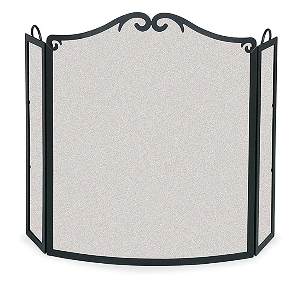 Arch Bow 3-Panel Screen, Matte Black