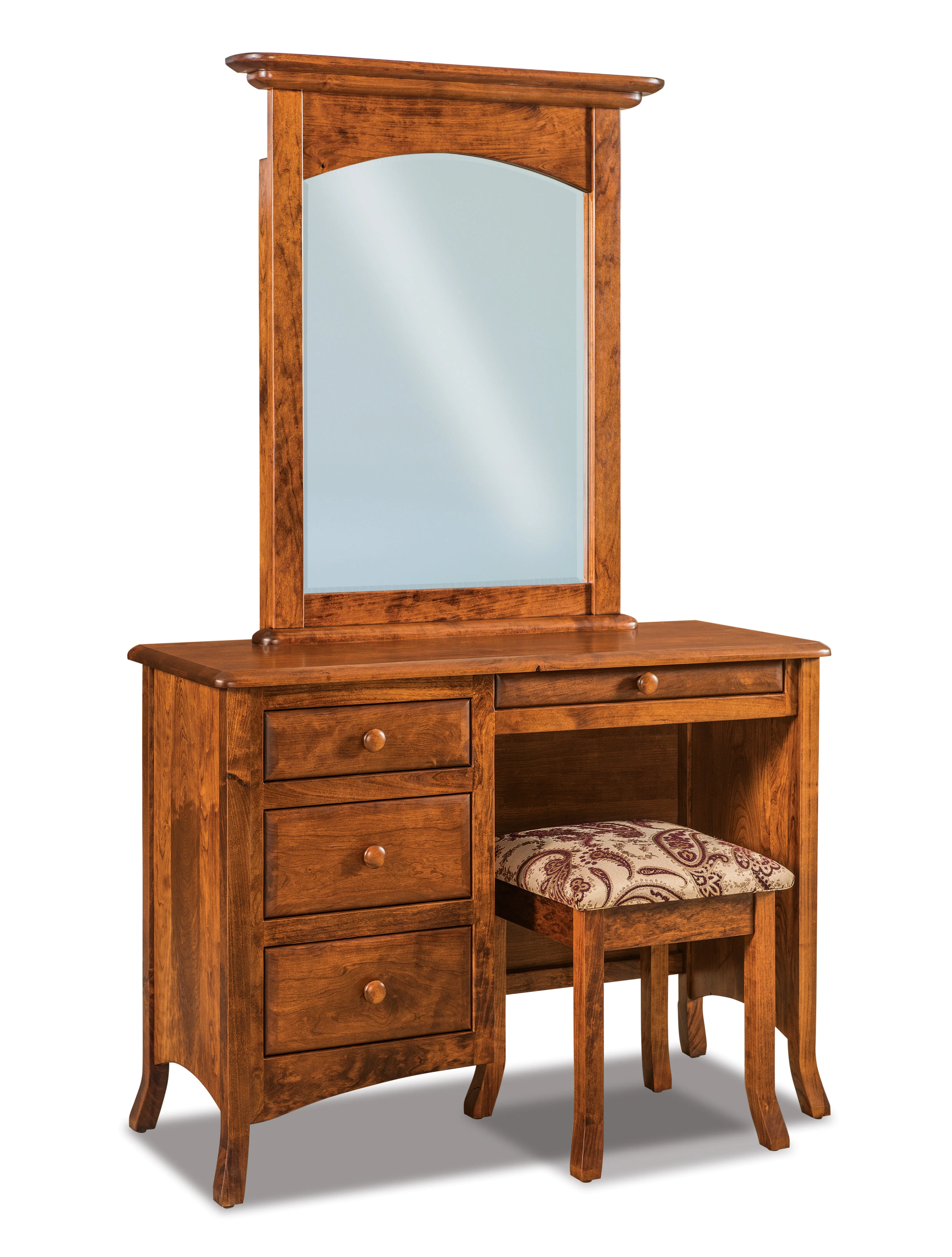 Amish Carlisle Four Drawer Vanity Dresser