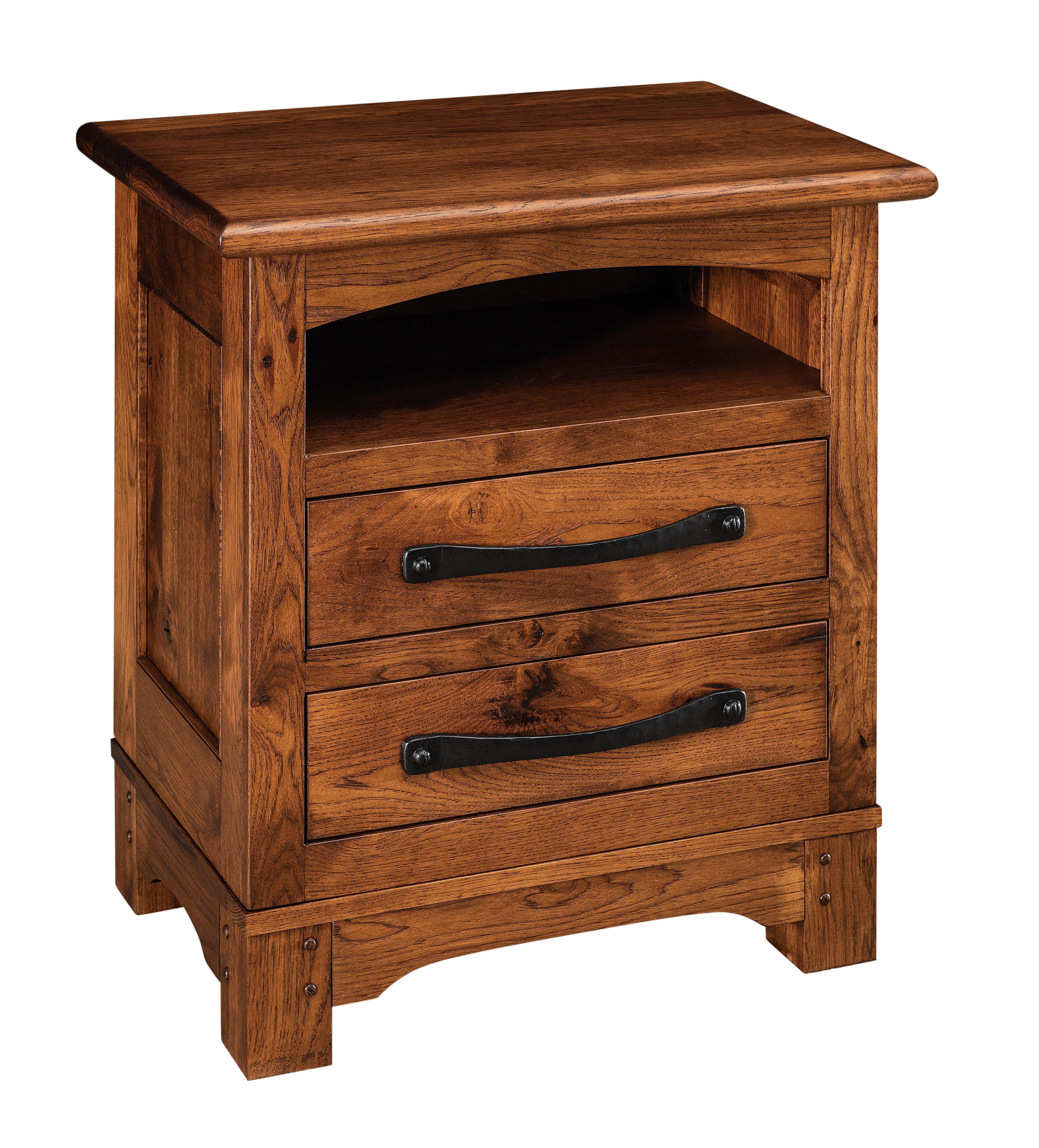 Amish Farmhouse Two Drawer Nightstand