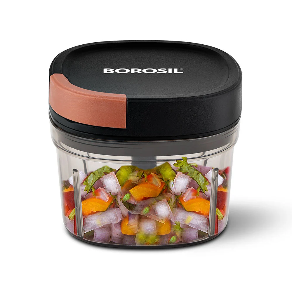 Borosil EazyPull Chopper, 600ml - 3 Blades