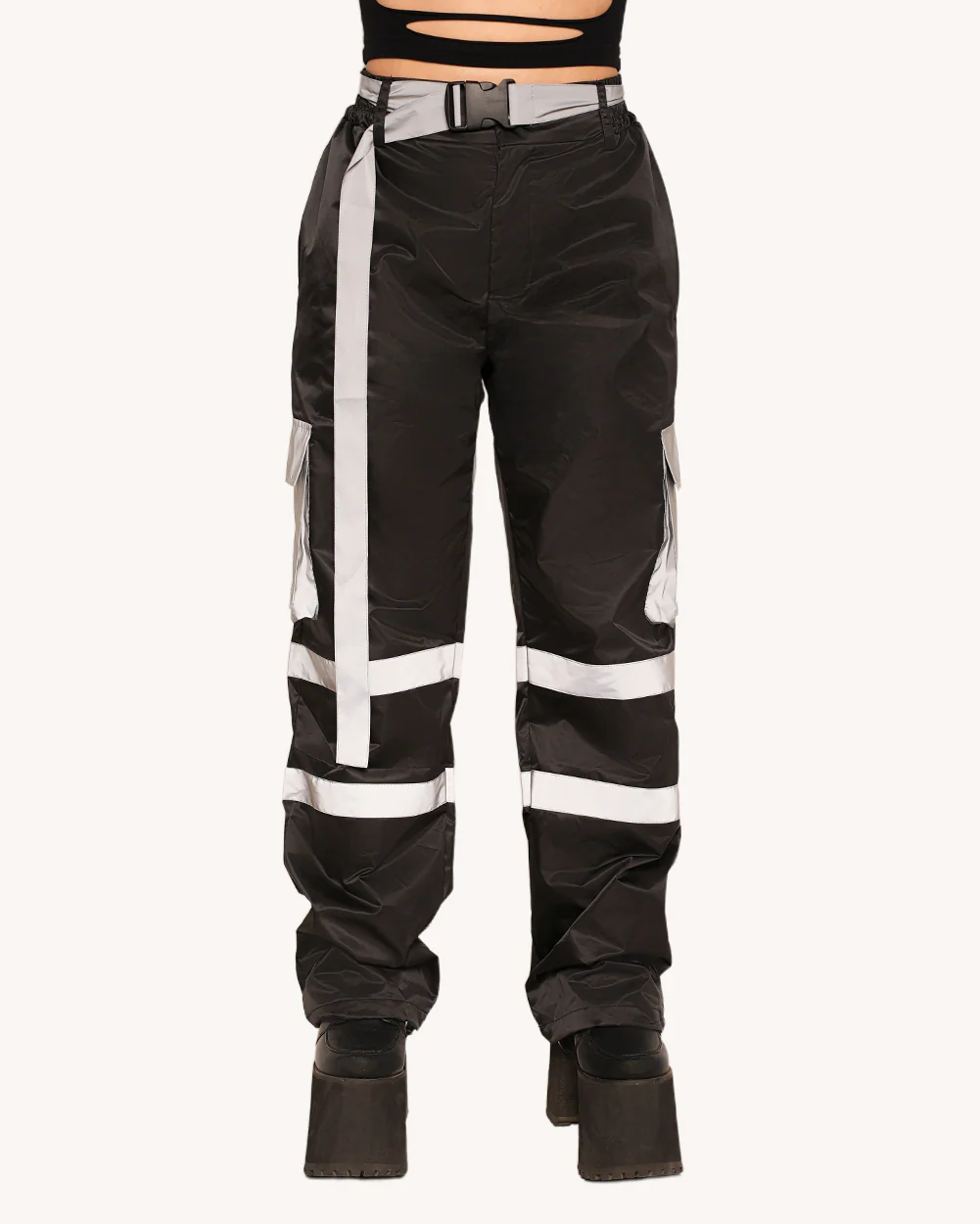 Post-Party Glow Reflective Wide Legged Pants