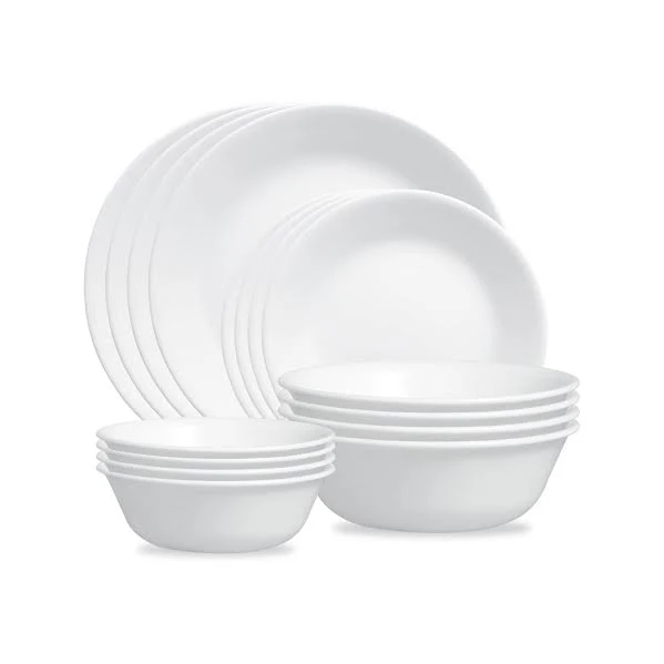 Corelle 16 Piece Winter Frost Dinner Set White