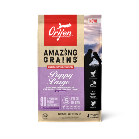ORIJEN Amazing Grains Puppy Large High Protein Dry Dog Food