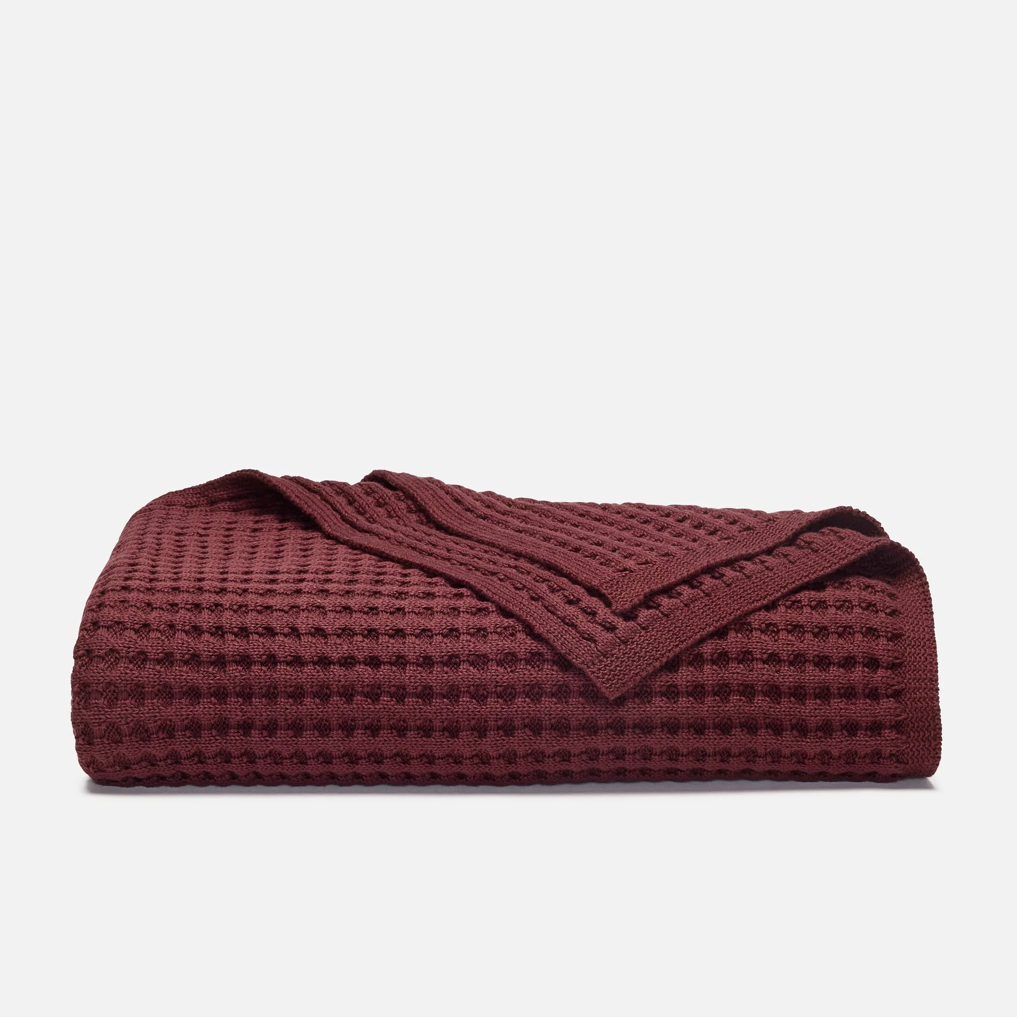 Chunky Waffle Knit Throw Blanket