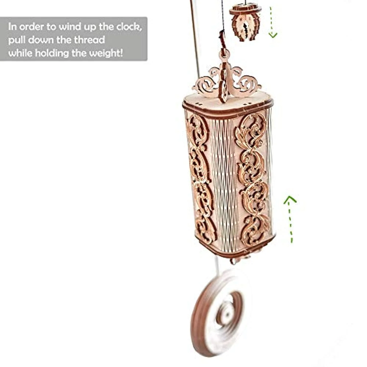 Pendulum Wall Clock Kit to Build, Wooden DIY 3D Wooden Puzzle