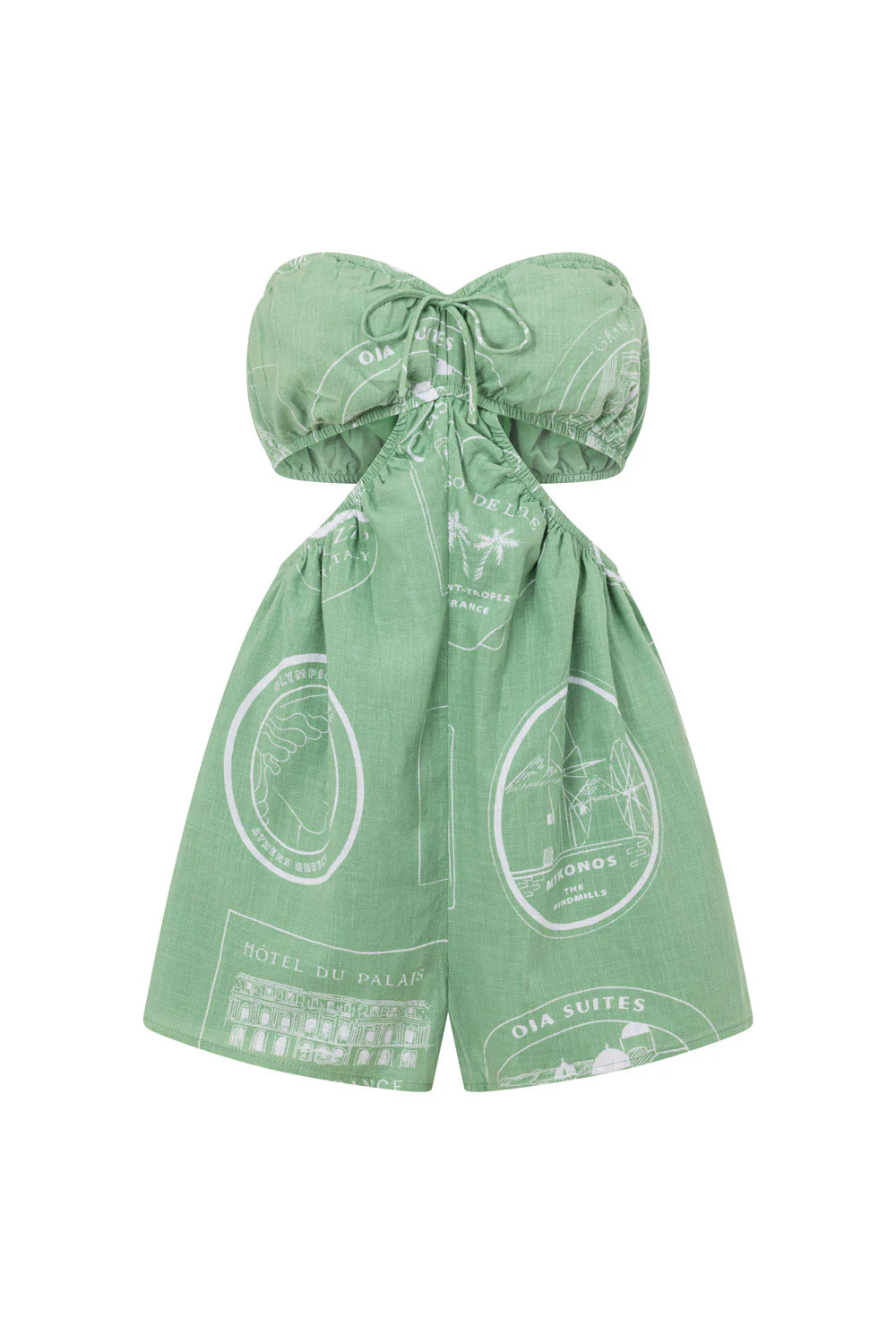 SAMPLE-Ardelle Cutout Playsuit - Luggage Labels