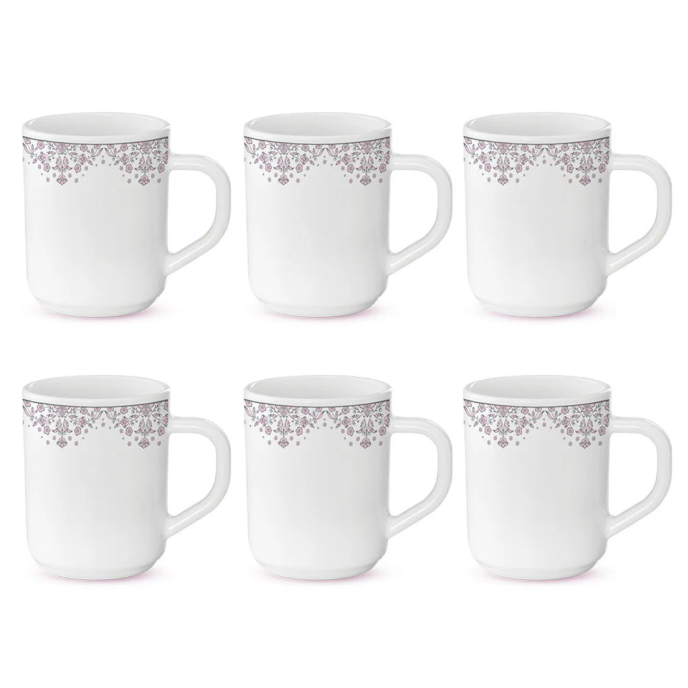 Larah by Borosil Lark Mug Set, 100ml x 6