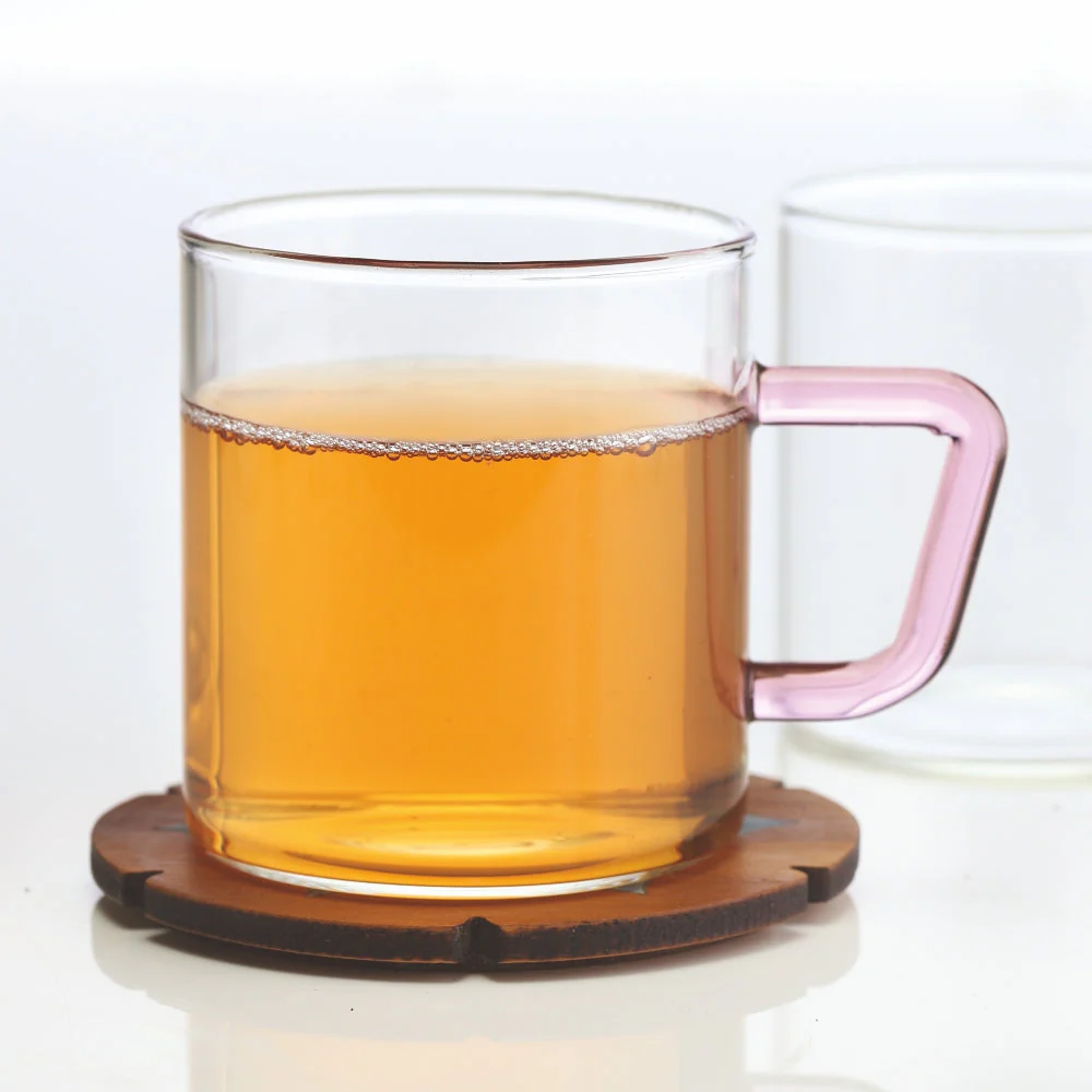 Borosil Pink Vision Classic Mug Set, 190ml x 6