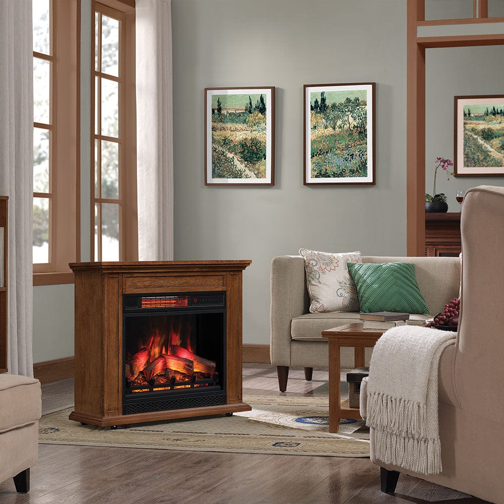 Carlisle 1,000 Sq. Ft. Infrared Fireplace Heater in Oak