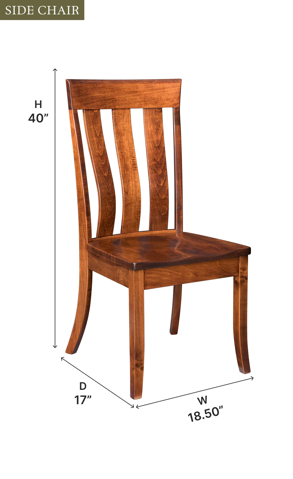 Amish Alexander Dining Chair - Quick Ship
