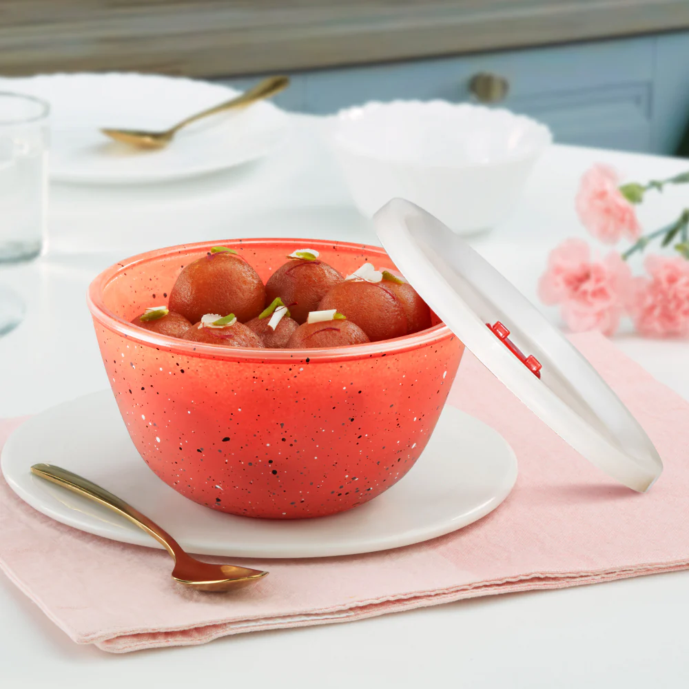 Colors Kube Pink Bowl with Lid